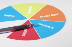 pie chart of home finances