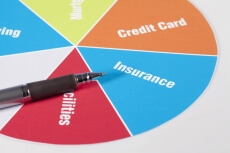 pie chart of home finances