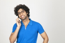 college boy talking on phone