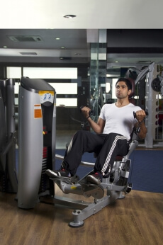 man working out at gym