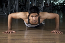 young teenager at the gym