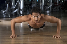 fit guy doing push ups
