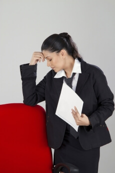 working woman stressed and tired 