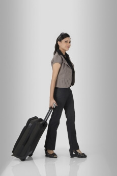 woman with travelling bag