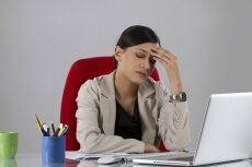 ceo of a company stressed with her work
