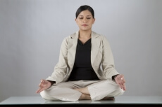 woman meditating