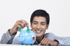man with piggy bank