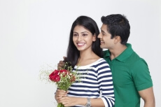 happy couple on valentines day
