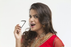 woman with mobile phone