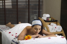 woman relaxing at spa