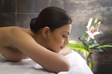 girl relaxing at spa