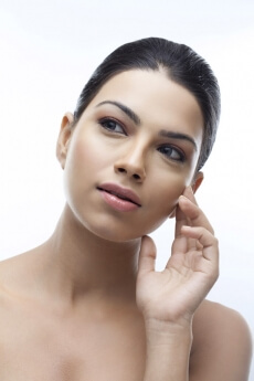 young girl with bright complexion