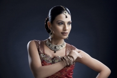 woman posing in ethnic attire 