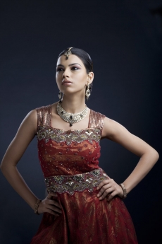 woman in ethnic posing
