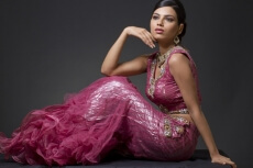 woman posing while sitting
