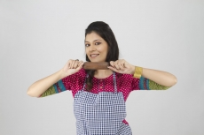 woman with a rolling pin