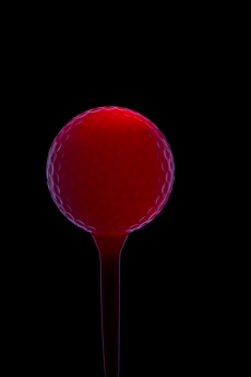 red coloured golf with black background