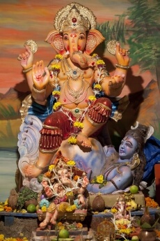 lord ganesha idol ready for ganpati visarjan 