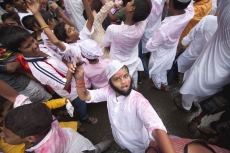 people in excitement celebrating ganesh festival
