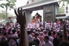 crowd at the ganesh festival celebrations 