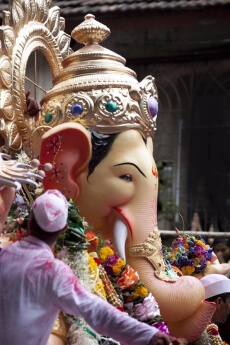 lord ganesha idol ready for visarjan
