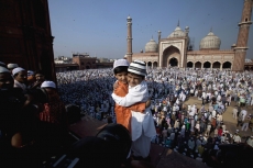 children greeting on occasion of eid 