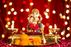 lord ganesha with ladoos