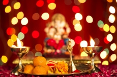 lord ganesha with ladoos
