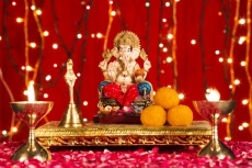lord ganesha with ladoos