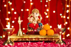 lord ganesha with ladoos