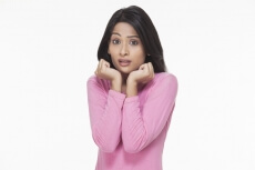 scared woman