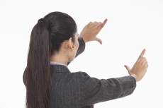 woman giving presentation
