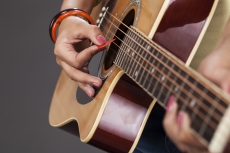 guitar with strings