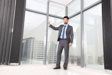 man posing at work