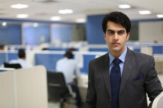 man at workstation