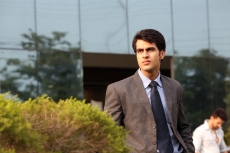 man leaving office 