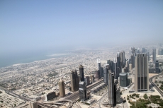 dubai infrastructure from aerial view