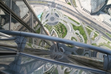 top view of dubai roadways 