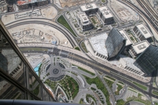 high angle view of dubai city space 