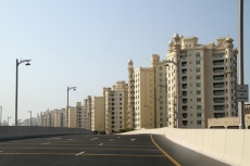dubai roadway along the downtown 