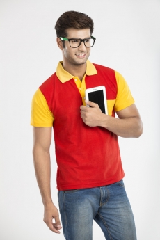 college boy posing with tab