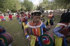 tribal people celebrating the ladakh festival