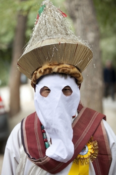 people with traditional masks at the ladakh festival