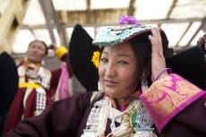 woman in traditional ladakhi wear