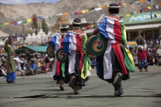 tribal people celebrating the ladakh festival