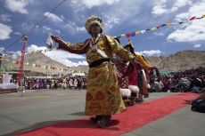 tribal people celebrating the ladakh festival