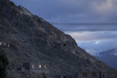 scenic view of a peak of a mountain