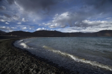 panoramic view of lake water 