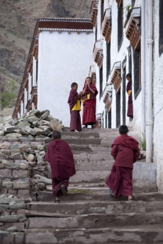 buddhist children at the monastery