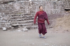 buddhist child playing 